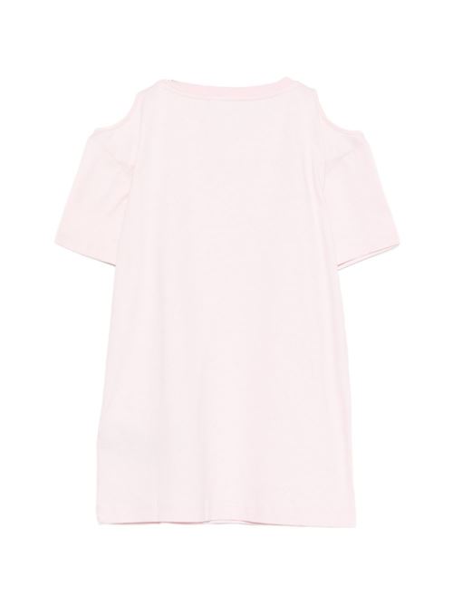T-shirt bambina Balmain rosa cut over BALMAIN Kids | BY8B51ZS367251EBC